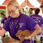 Students and faculty from the School of Medicine and School of Veterinary Medicine host free wellness check-ups at a One Health One Medicine clinic in Grand Anse, Grenada. Students and faculty from the School of Medicine and School of Veterinary Medicine host free wellness check-ups at a One Health One Medicine clinic in Grand Anse, Grenada.