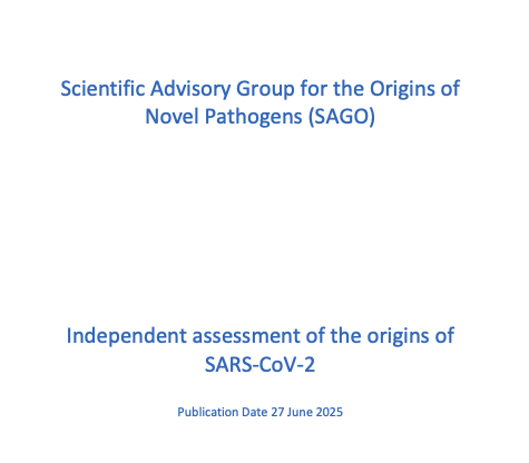 SAGO Independent assessment of the origins of SARS-CoV-2